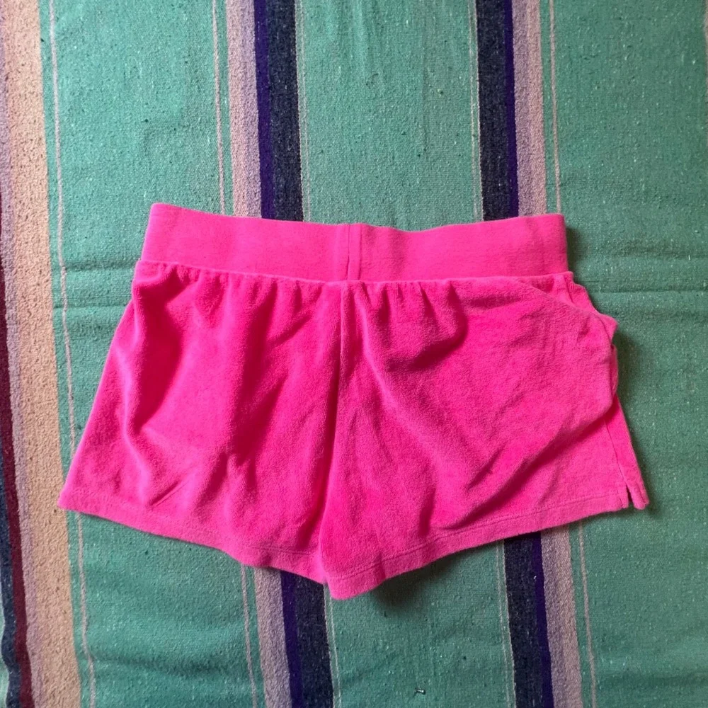Xhilaration Terry Cloth Shorts Girls XL 14/16 Hot Pink Neon Drawstring Lounge